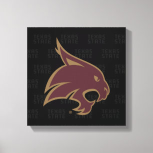 Texas State Supercat Watermark Canvas Print