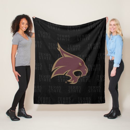 Texas State Supercat Watermark Fleece Blanket