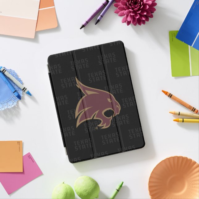 Texas State Supercat Watermark iPad Pro Cover (Desk)