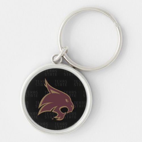 Texas State Supercat Watermark Keychain