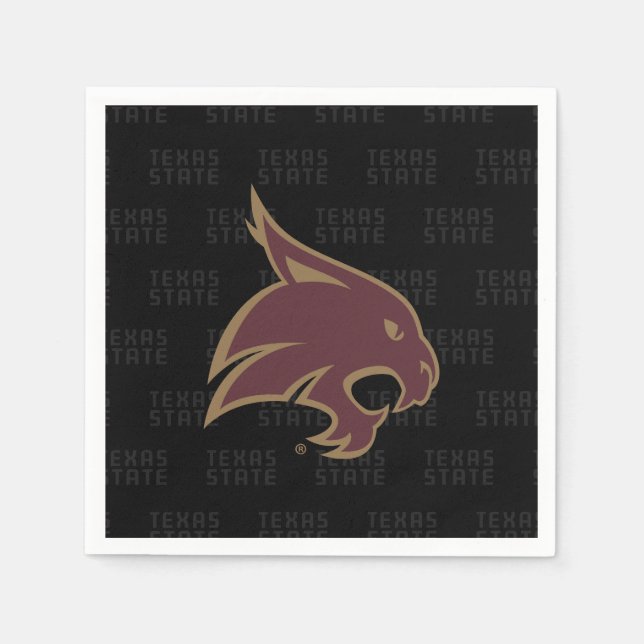 Texas State Supercat Watermark Napkins (Front)