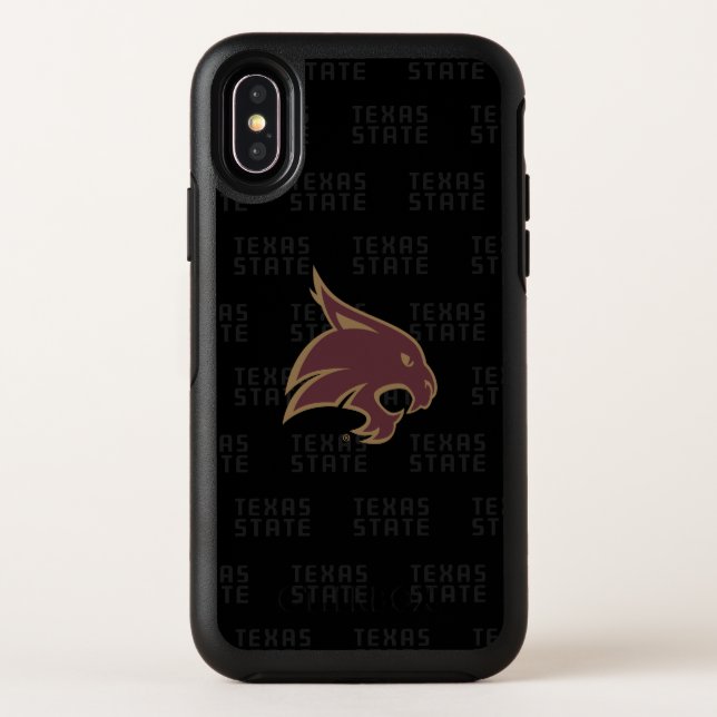 Texas State Supercat Watermark Otterbox iPhone Case (Back)