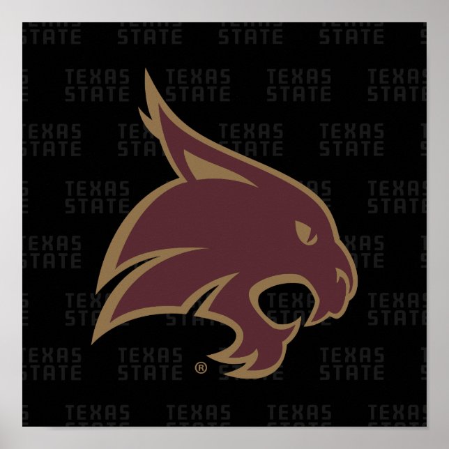 Texas State Supercat Watermark Poster (Front)