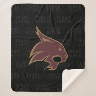 Texas State Supercat Watermark Sherpa Blanket