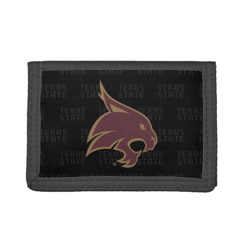 Texas State Supercat Watermark Trifold Wallet