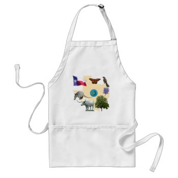 Texas State Symbols Adult Apron by wesleyowns at Zazzle