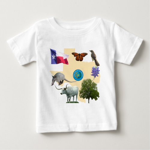 Texas State Symbols Baby T_Shirt