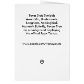 Texas State Symbols Cards (Back)