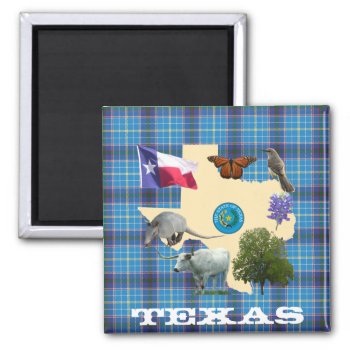 Texas State Symbols Magnet by wesleyowns at Zazzle