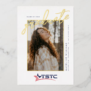 Texas State Technical College Graduation Foil Invitation