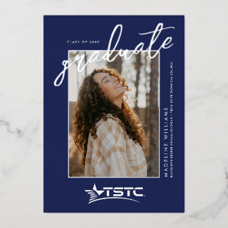 Texas State Technical College Graduation Foil Invitation