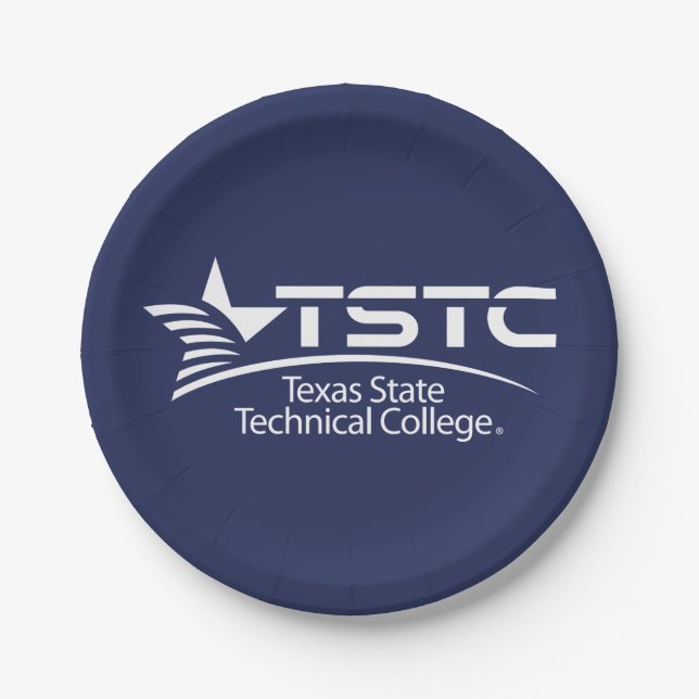 Texas State Technical College Logo Paper Plates (Front)