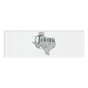 Texas State Typography Name Tag