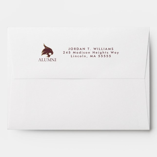 Texas State University Alumni Envelope (Back (Top Flap))