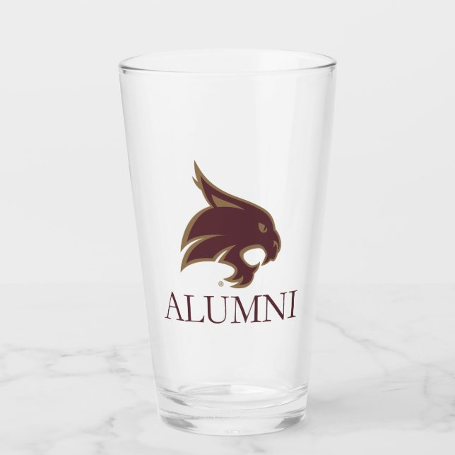 Texas State University Alumni Glass (Front)