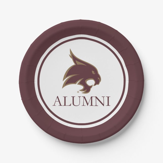 Texas State University Alumni Paper Plates (Front)