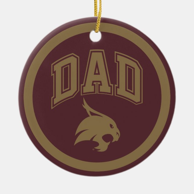 Texas State University Dad Ceramic Ornament (Front)