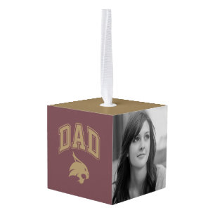 Texas State University Dad Cube Ornament