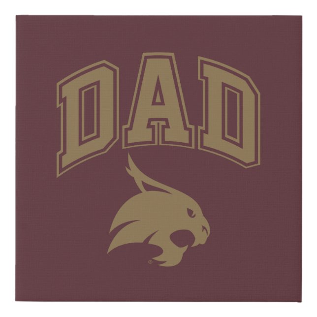Texas State University Dad Faux Canvas Print (Front)