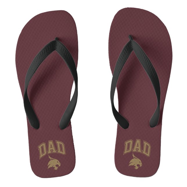 Texas State University Dad Flip Flops (Footbed)