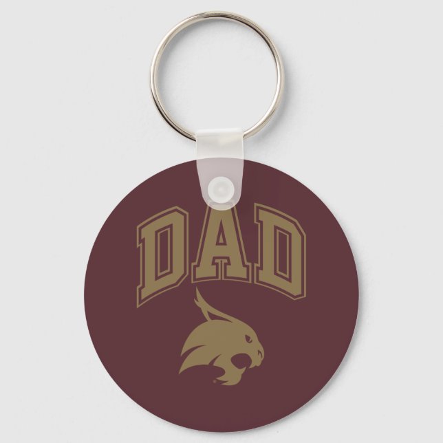 Texas State University Dad Keychain (Front)