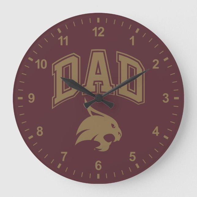 Texas State University Dad Large Clock (Front)