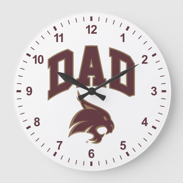 Texas State University Dad Large Clock (Front)