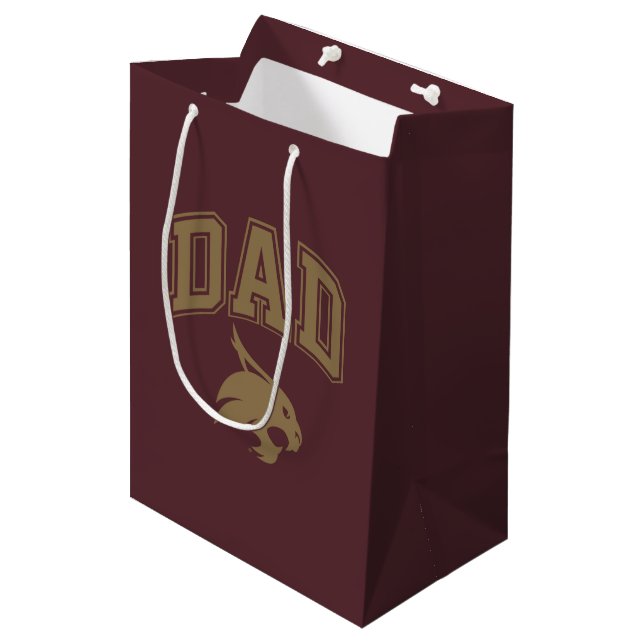 Texas State University Dad Medium Gift Bag (Front Angled)