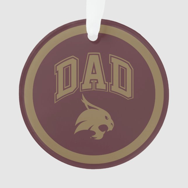 Texas State University Dad Ornament (Front)