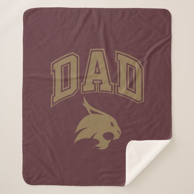 Texas State University Dad Sherpa Blanket (Front)