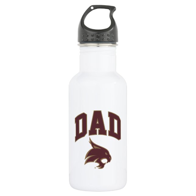 Texas State University Dad Stainless Steel Water Bottle (Front)