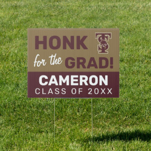Texas State University Honk for the Grad Sign