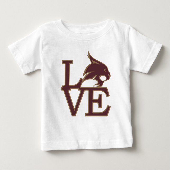 Texas State University Love Baby T-Shirt (Front)