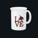 Texas State University Love Beverage Pitcher<br><div class="desc">Check out these new Texas State University designs! Show off your TSU Bobcats pride with these new Texas State products. These make perfect gifts for the Bobcats student, alumni, family, friend or fan in your life. All of these Zazzle products are customizable with your name, class year, or club. Go...</div>