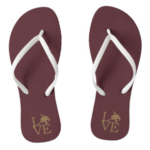 Texas State University Love Flip Flops