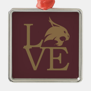 Texas State University Love Metal Ornament