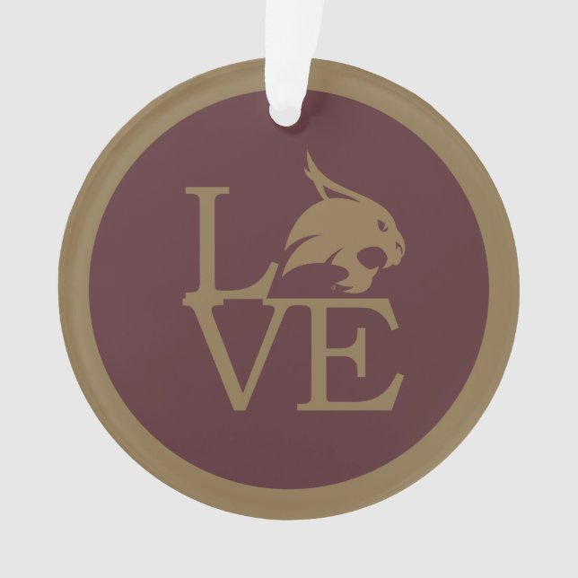 Texas State University Love Ornament (Front)