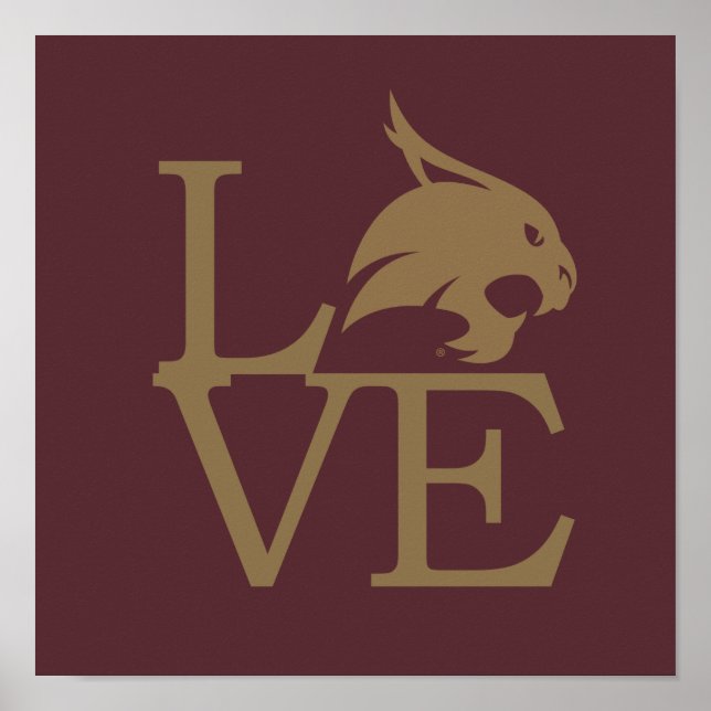 Texas State University Love Poster (Front)