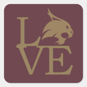 Texas State University Love Square Sticker