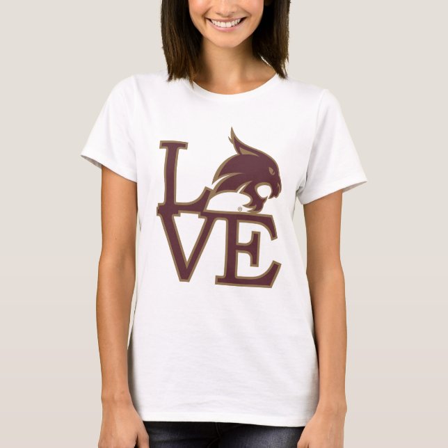 Texas State University Love T-Shirt (Front)