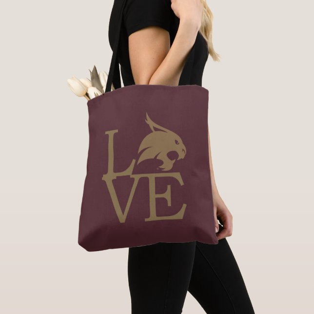 Texas State University Love Tote Bag (Close Up)