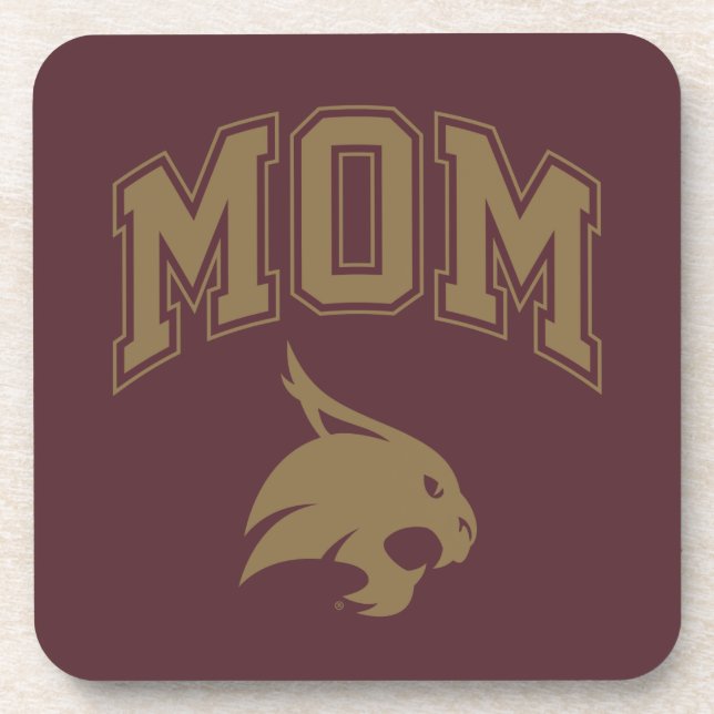 Texas State University Mom Beverage Coaster (Front)