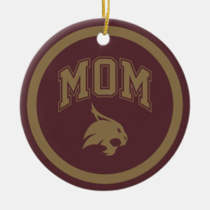 Texas State University Mom Ceramic Ornament