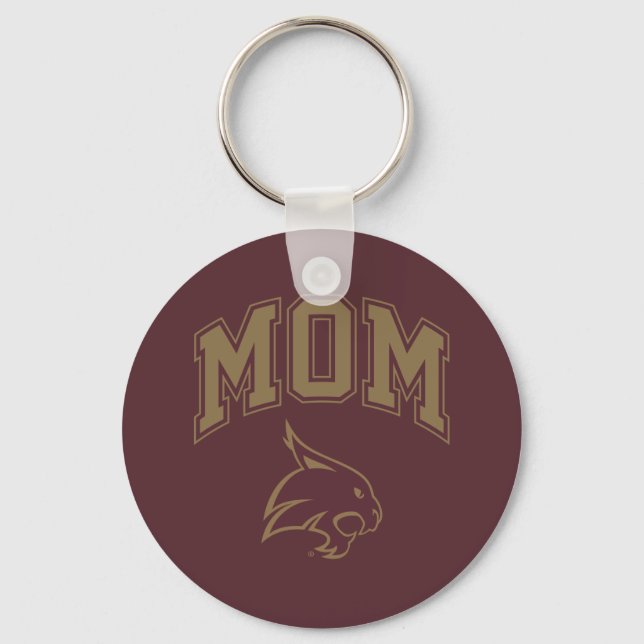 Texas State University Mom Keychain (Front)