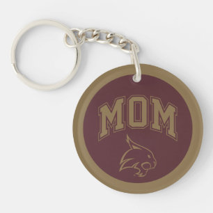 Texas State University Mom Keychain