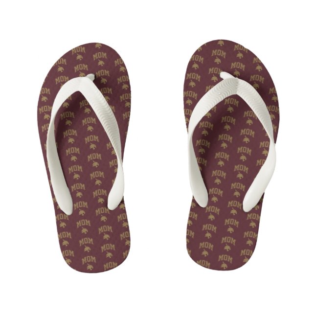Texas State University Mom Kid's Flip Flops (Footbed)