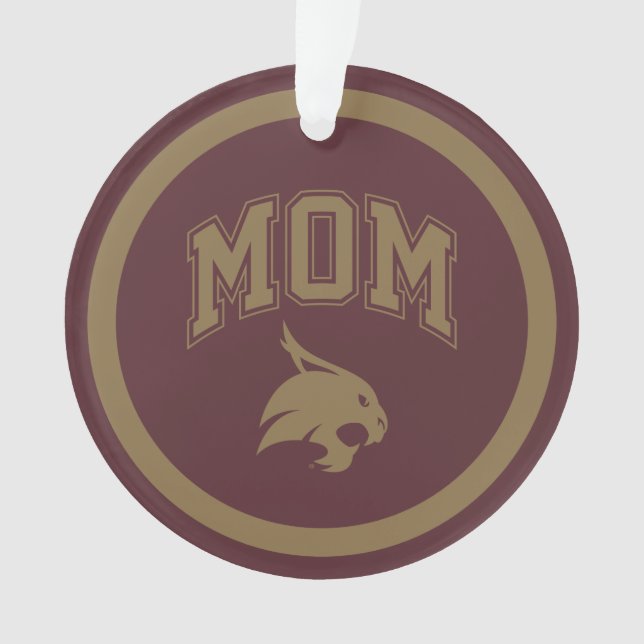 Texas State University Mom Ornament (Front)