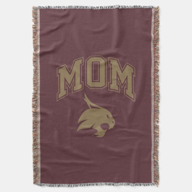 Texas State University Mom Throw Blanket (Front Vertical)