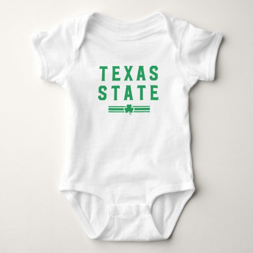 Texas State University  St Patricks Day Baby Bodysuit