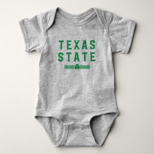 Texas State University  St Patricks Day Baby Bodysuit